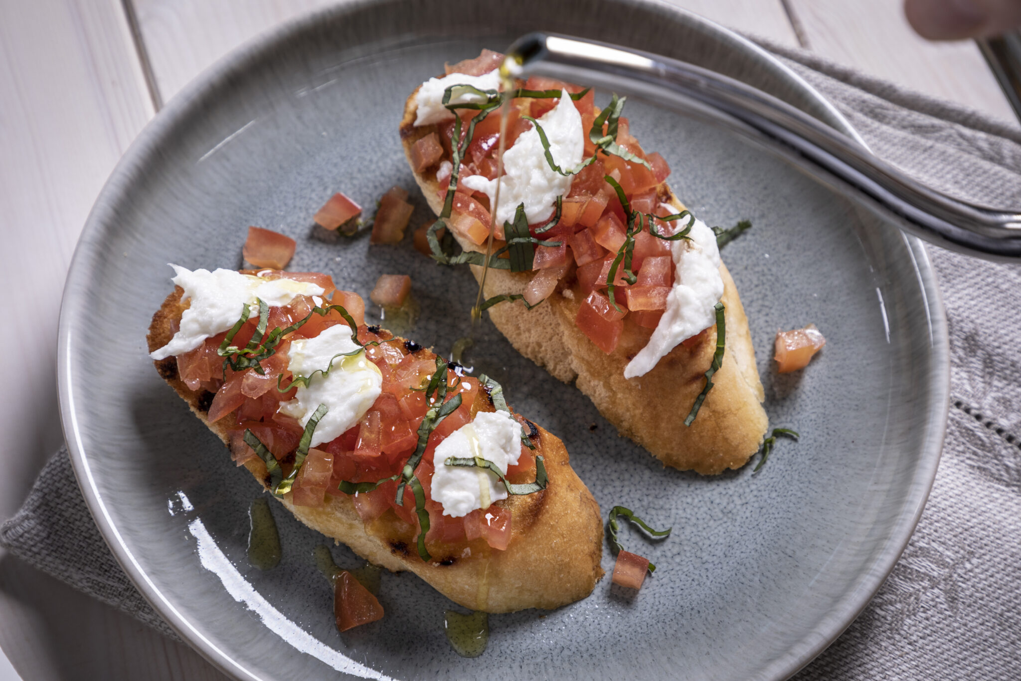 Bruschetta made on the Three Day Essentials Cookery Course for Absolute Beginners, beginners cookery course in Edinburgh